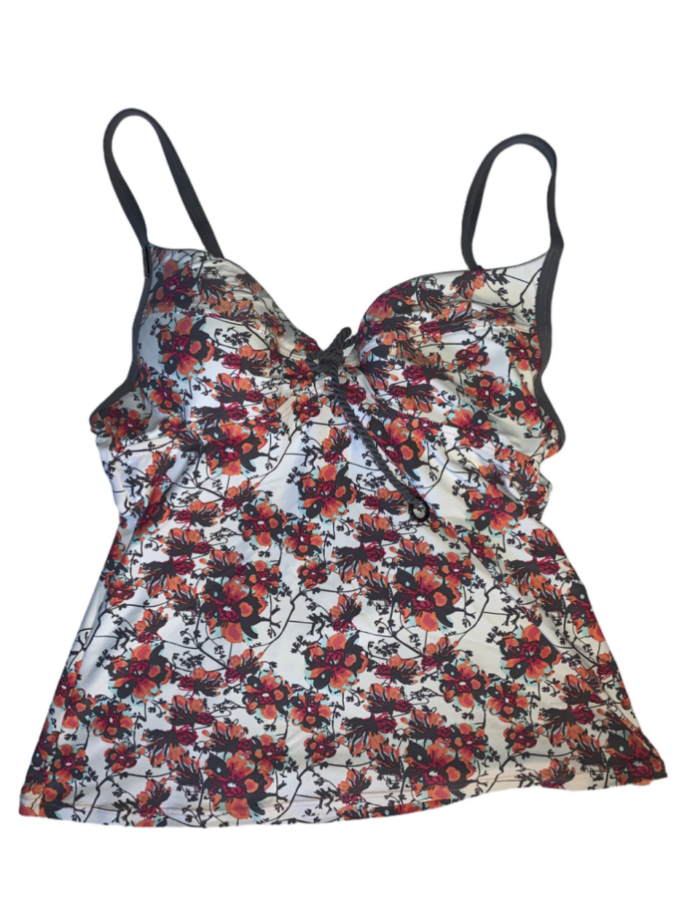 Women's Lolë White Red Floral Bikini tankini Top M